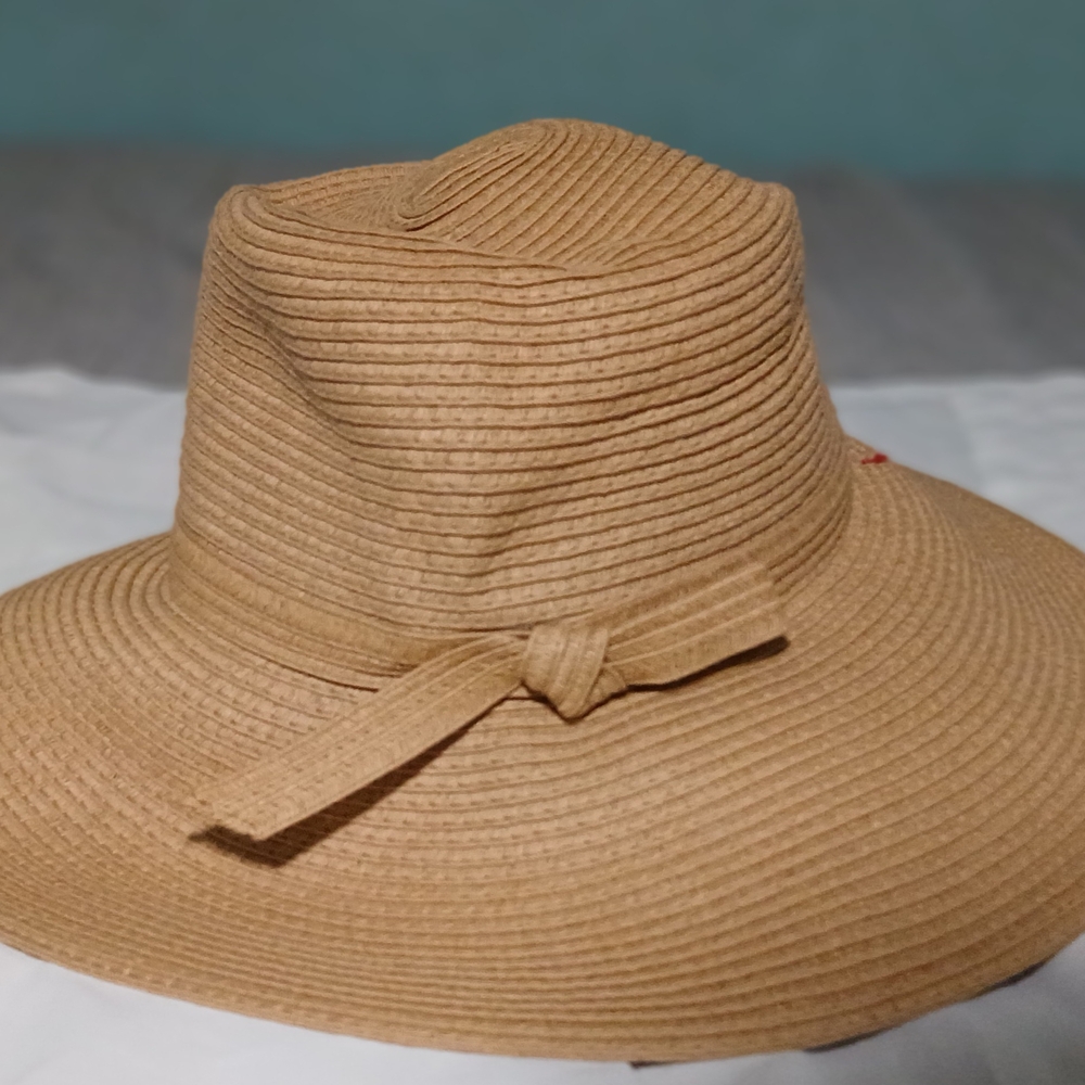 Nordstrom Tan Straw Hat Elegant Accessories - Picture 2 of 3